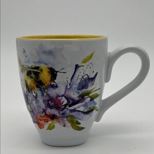 Dean Crouser Demdaco Watercolor Nectar Floral Bumblebee Mug